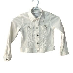 Girl white denim Jean Jacket in brand new condition